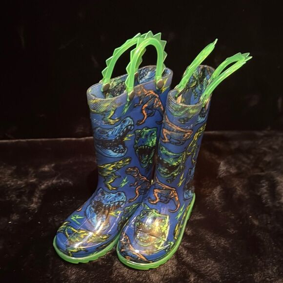 Western Chief Dino Strip Light-Up Rainboots - Picture 1 of 8